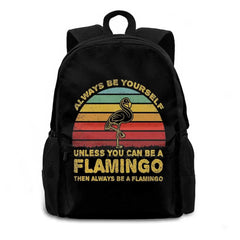 Flamingo Travel Laptop Bagpack - Pink