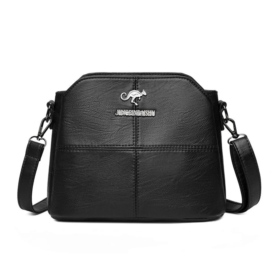 Aman Dream 3 Layers Pu Leather Shoulder Crossbody Bags for Women