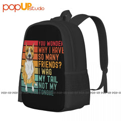 Am. Staffordshire Terrier Dog Lover Backpack Large Capacity Bookbag