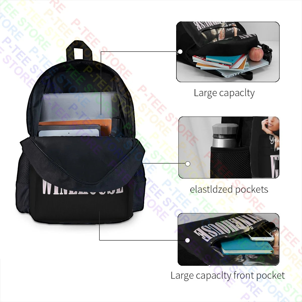 Amy Winehouse You Know I'M No Good Large Capacity Backpack