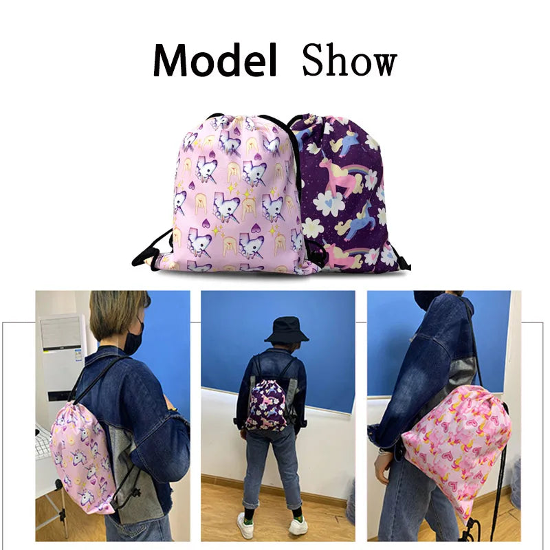 Crown Nurse Drawstring Bag Schoolbags Teenager Storage Bag