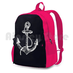 Anchor & Steering Wheel Outdoor Hiking Backpack Waterproof Camping Travel