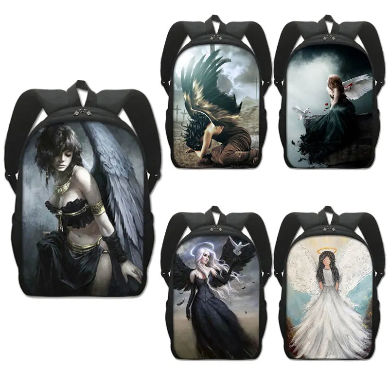 Angel Watching Over the Baby Backpack for Girls Students