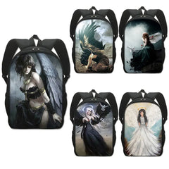 Angel Watching Over the Baby Backpack for Girls Students