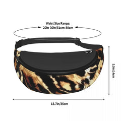 Leopard Print Waist Bag Polyester Work Bag