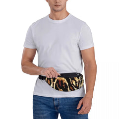 Leopard Print Waist Bag Polyester Work Bag
