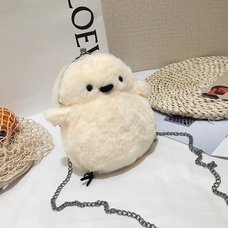 Chicken Cartoon Shoulder Bag Crossbody Plush Bag