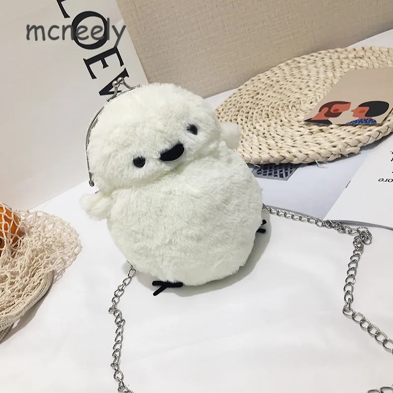 Chicken Cartoon Shoulder Bag Crossbody Plush Bag