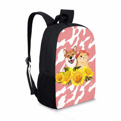 Animal Flower Texture Pattern Girls School Bags