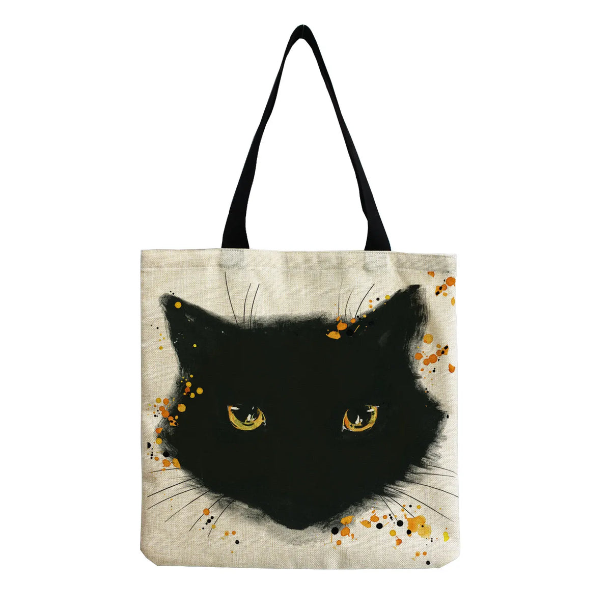 Funny Cat Eco Friendly Shopping Bag Ladies Leisure Tote Bag High Capacity