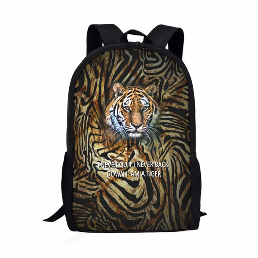 Animal Fur Texture Pattern Boys School Bags Children's Backpack