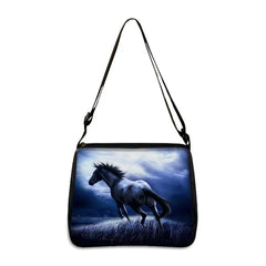 Horse Print Shoulder Bag Women Canvas Messenger Bag Retro Clutch