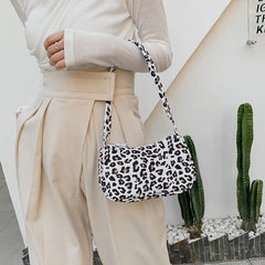 Leopard Print Shoulder Bag Vintage Small Purse