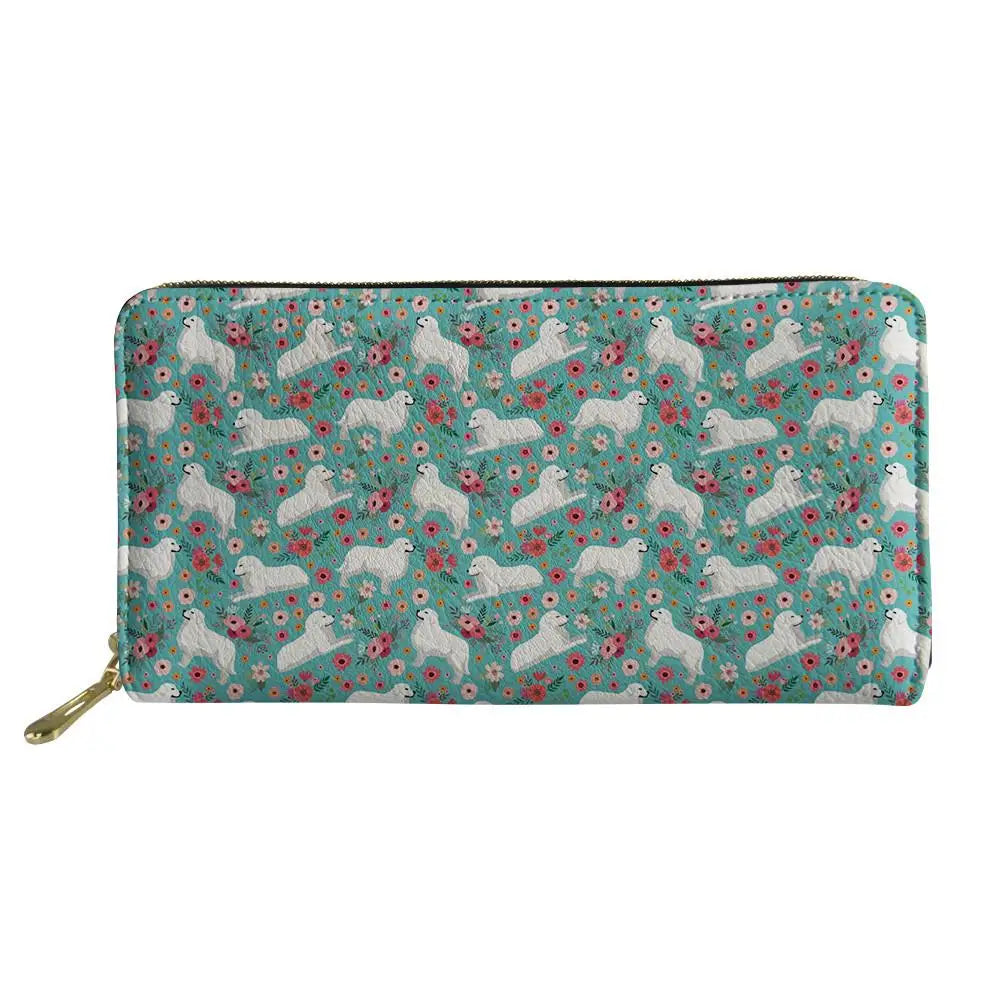 3D Floral Paint Women Purse Long Wallet for Lady