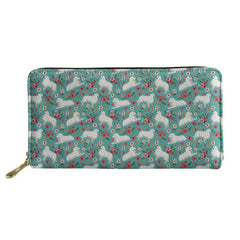 3D Floral Paint Women Purse Long Wallet for Lady