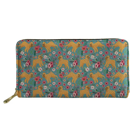 3D Floral Paint Women's Long Wallet