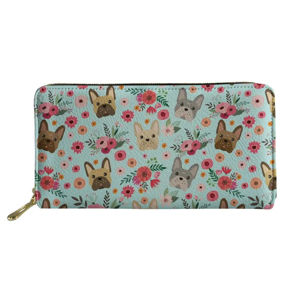 3D Floral Paint Women Purse Long Wallet for Lady