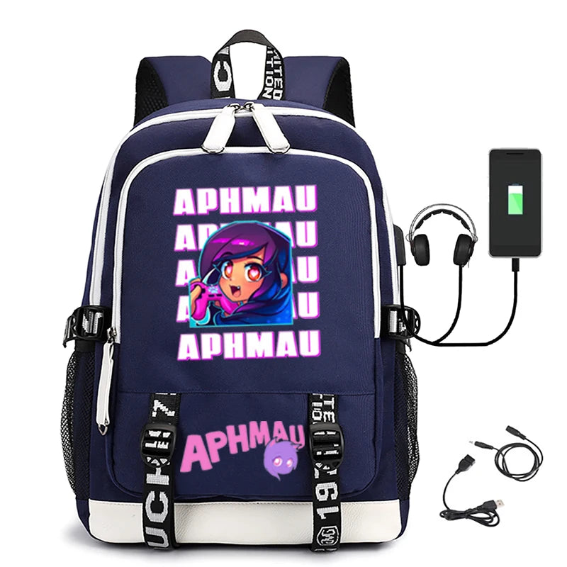 Anime Aphmau Backpack With USB Charging CRAZE Anime Aphmau Backpack With USB Charging CRAZE