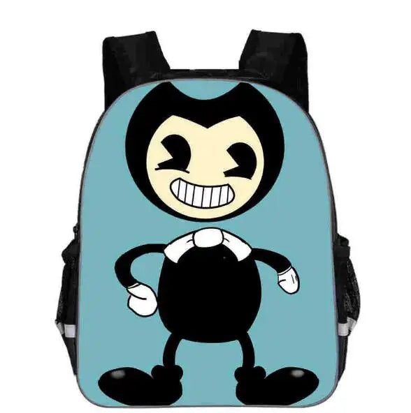 Anime Bendy Ink Machine Backpack Teens School Bookbag Gift