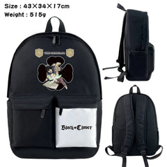Anime Clover Nylon Backpack Schoolbag Laptop Bag Zipper Bookbag