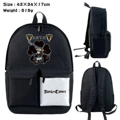 Anime Clover Nylon Backpack Schoolbag Laptop Bag Zipper Bookbag