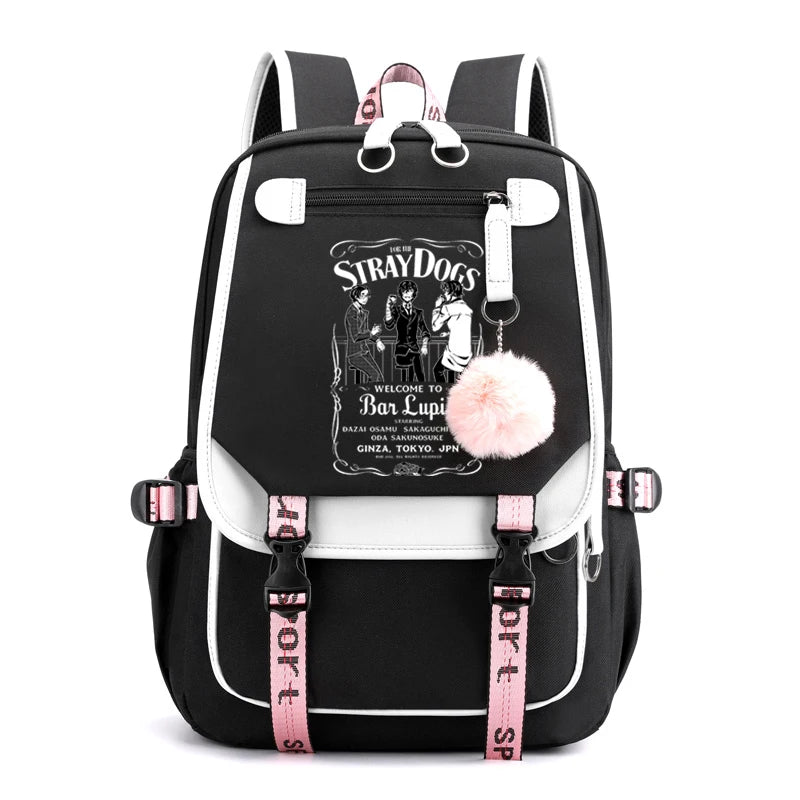 Bungou Stray Dogs Backpack Student School Bag Teenager Bookbag Men Women Rucksac