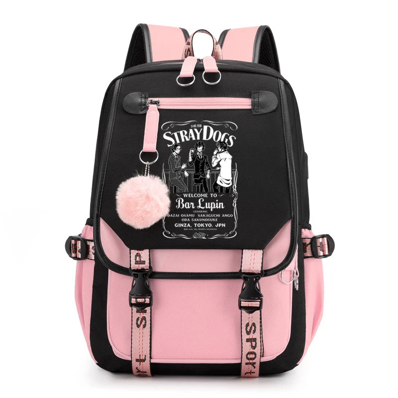 Bungou Stray Dogs Backpack Student School Bag Teenager Bookbag Men Women Rucksac