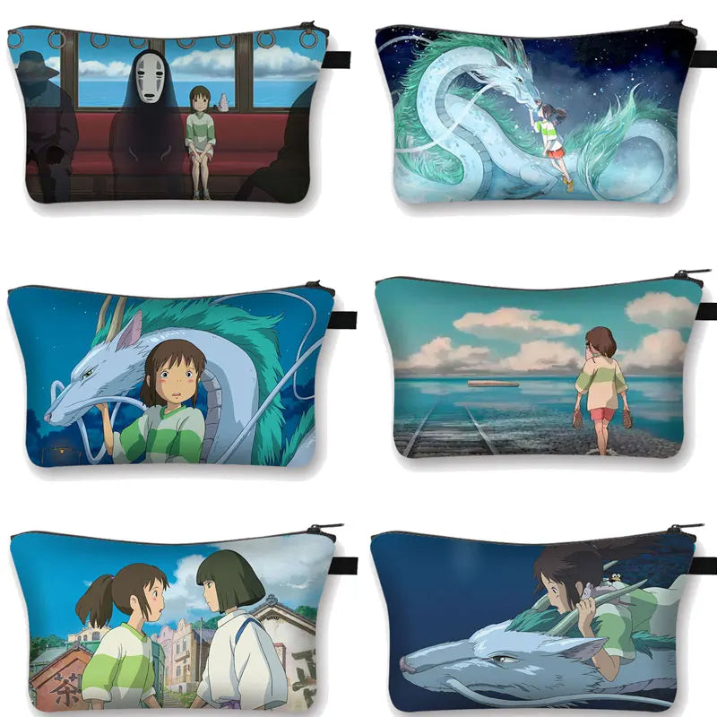 Anime Spirited Away Makeup Bag for Girls