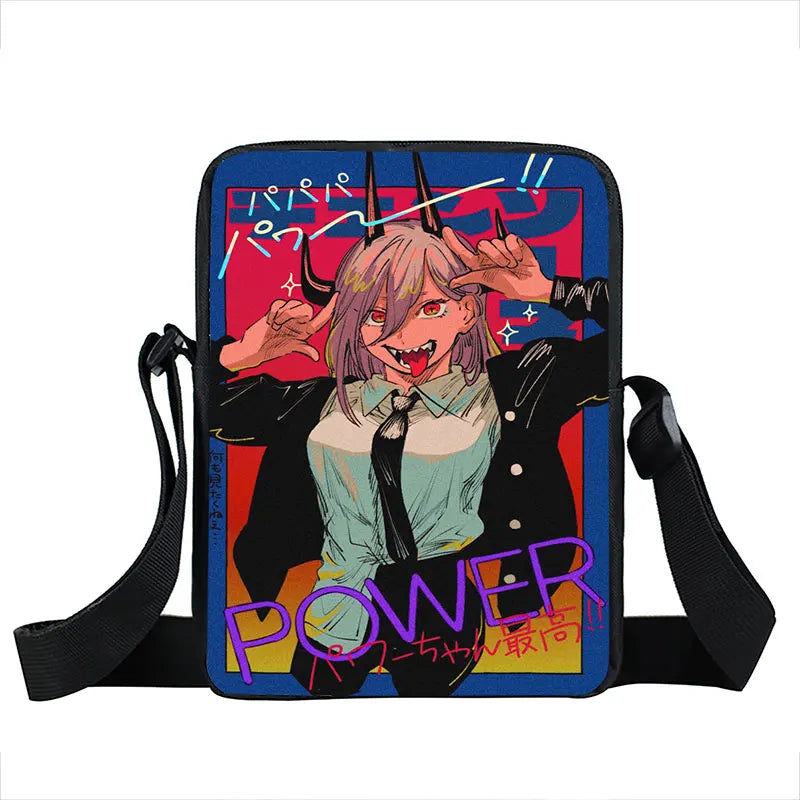 Anime Chainsaw Man Crossbody Bags Women Handbag Girls Satchel Shoulder Bag