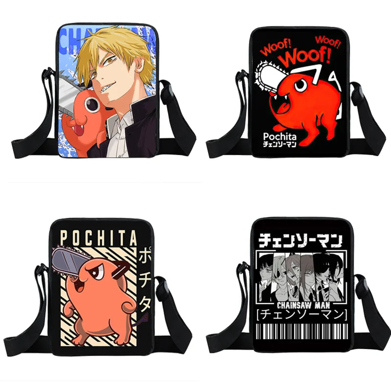 Anime Chainsaw Man Crossbody Bags Women Handbag Girls Satchel Shoulder Bag