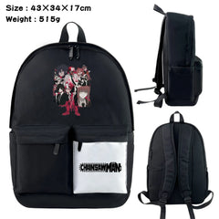Anime Chainsaw Man Nylon Backpack Casual Knapsack Teenager Packsack