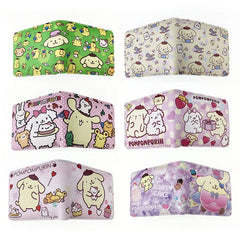 Pompompurin Wallet PU Leather Short Purse Student Gift Kids Wallets