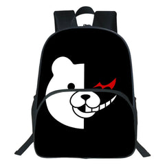 Danganronpa Backpack Monokuma Nylon Large Student School Bag Men Travel Rucksack