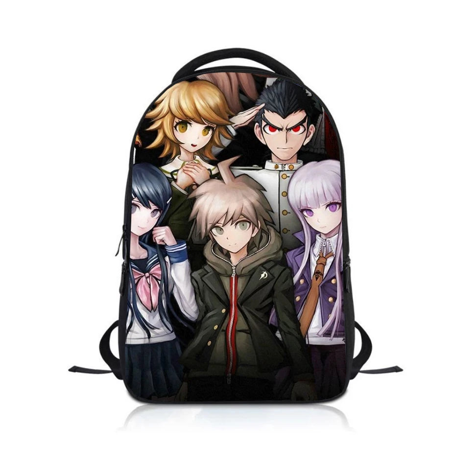 Danganronpa Students Backpack School Bag Children Cartoon Knapsack