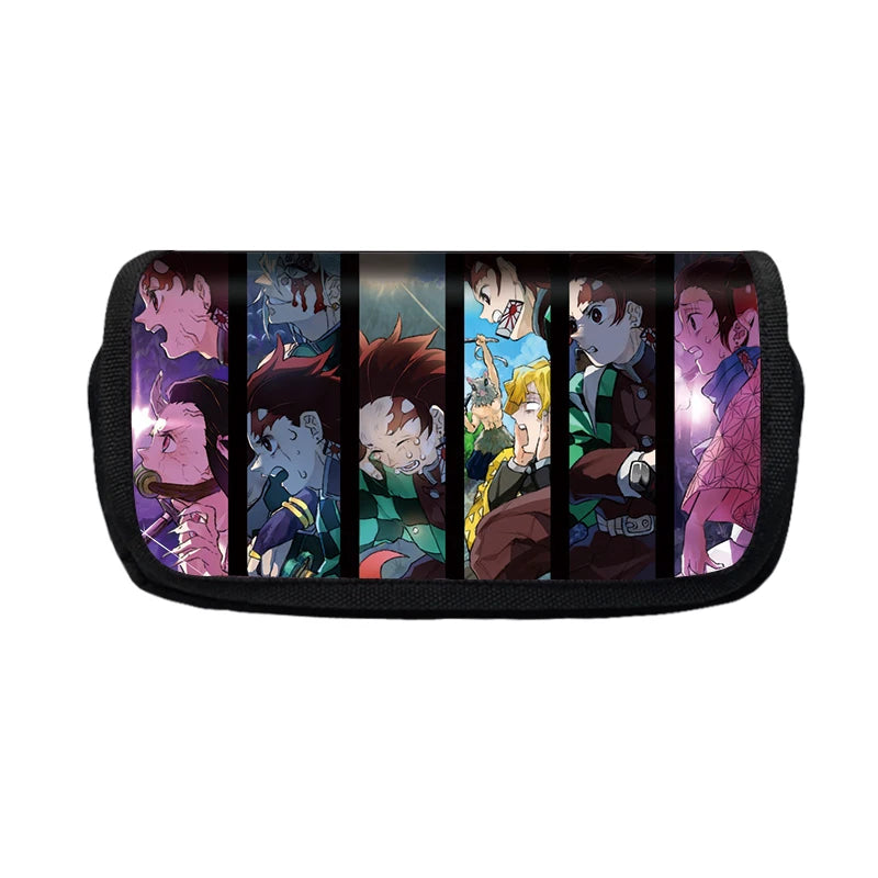 Anime Demon Slayer Kimetsu No Yaiba Zipper Pencil Case Makeup Bag