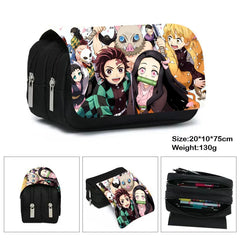 Anime Demon Slayer Kimetsu No Yaiba Zipper Pencil Case Makeup Bag