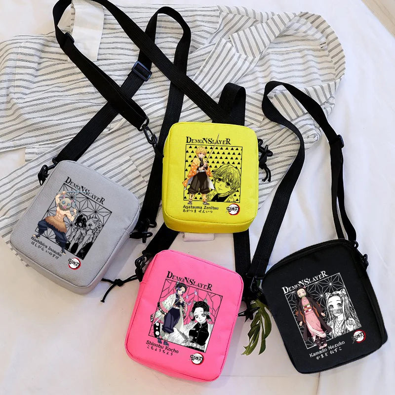Demon Slayer Messenger Bag Canvas Shoulder Purse Handbag
