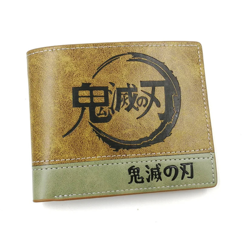 Demon Slayer Inosuke Short Wallet PU Leather Men Women Purse