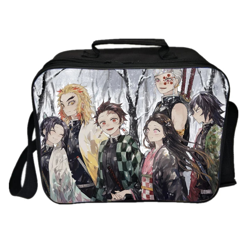 Anime Demon Slayer Lunch Bag Kimetsu No Yaiba Lunch Box Insulation Bag