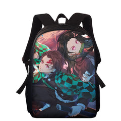 Anime Demon Slayer Print School Bags For Boys Girls 15 Inch Backpack