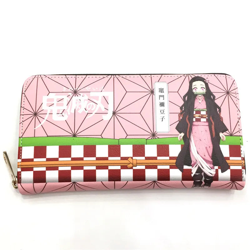 Demon Slayer Long Zipper Wallet for Fans Kamado Tanjirou Nezuko