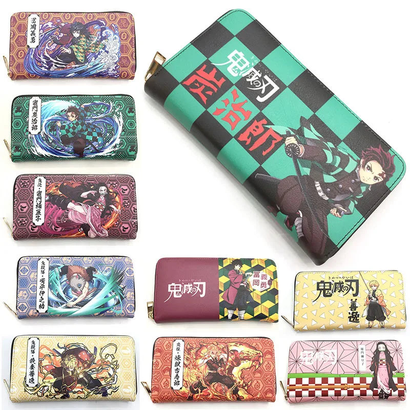 Demon Slayer Long Zipper Wallet for Fans Kamado Tanjirou Nezuko