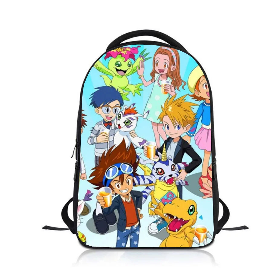 Anime Digimon Adventure Students Backpack School Bag Children Cartoon