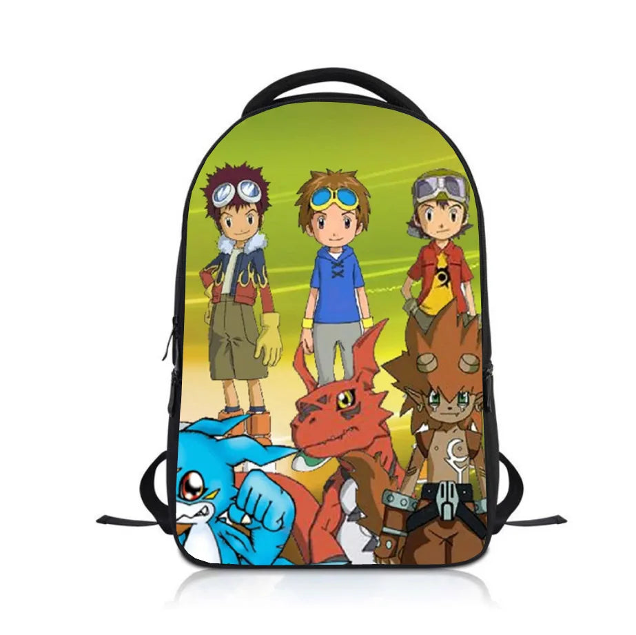 Anime Digimon Adventure Students Backpack School Bag Children Cartoon