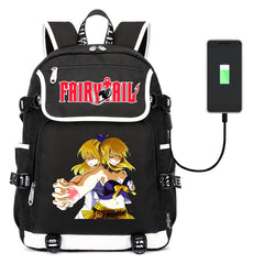 Fairy Tail Canvas Backpack Zipper Rucksack Casual Packsack School Bag Laptop Bag