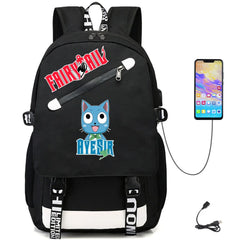 Anime Fairy Tail USB Casual Schoolbag Fabric Oxford Backpack Student Rucksack