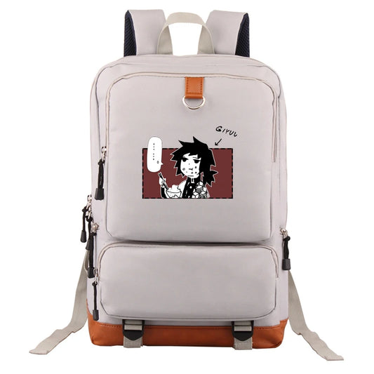 Anime Graphics Backpack Men Laptop Canvas High School Bags Teen C