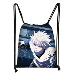Anime HUNTERxHUNTER Drawstring Backpack Women Bag HXH Killua Gon Chrollo