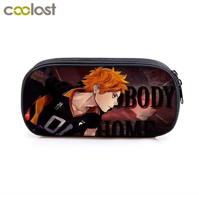 Anime Haikyuu Pencil Case Shoyo Hinata Fly High Boys School Stationary Bag