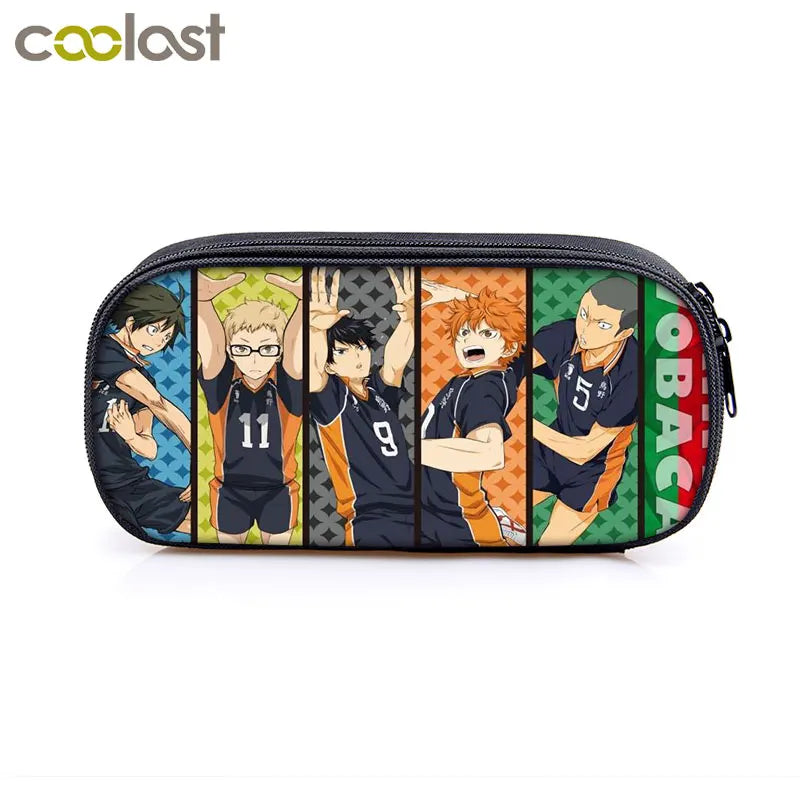 Anime Haikyuu Pencil Case Shoyo Hinata Fly High Boys School Stationary Bag